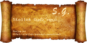 Stellek Gyöngyi névjegykártya